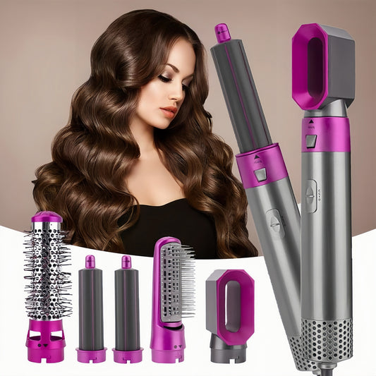 Muti-Functional 5 IN 1 Hair Styling Tool Detachable Hot Air Brush Hair Dryer with Comb